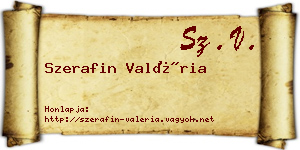 Szerafin Valéria névjegykártya