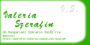 valeria szerafin business card